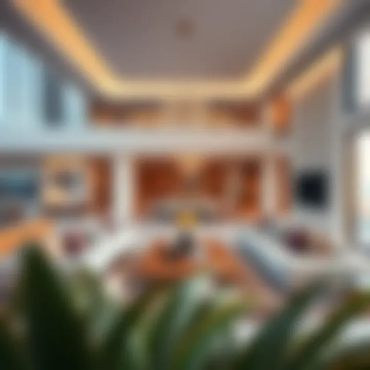 Elegant Living Space in Yas Beach Residences Luxurious interior of a Yas Beach Residence