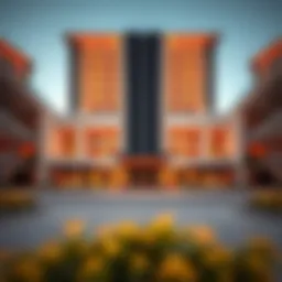 Exterior view of Fanduq Royal Am, showcasing its modern architecture