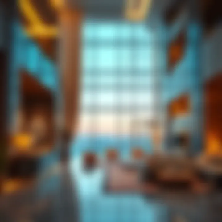 The Festival Tower's interior design highlighting its modern aesthetics and cultural elements