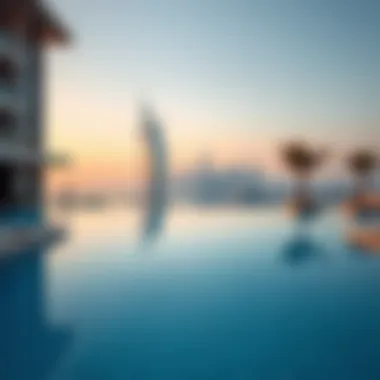 Infinity Pool with a View of Dubai Infinity pool overlooking the stunning Dubai skyline