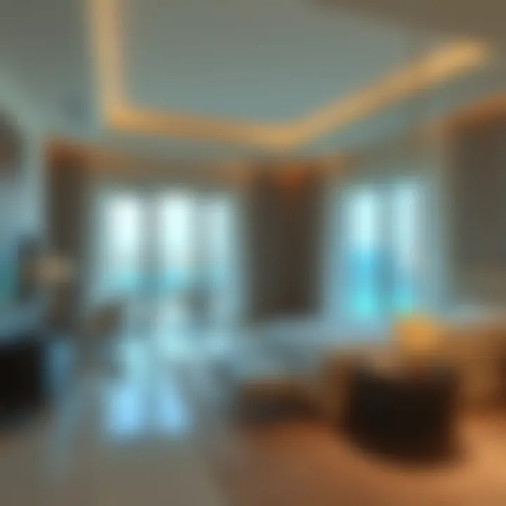 Elegance Redefined: A Suite at Five Palm Jumeirah Luxurious suite with elegant decor and sea views