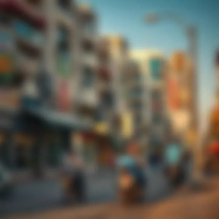 Vibrant street life in Deira neighborhood