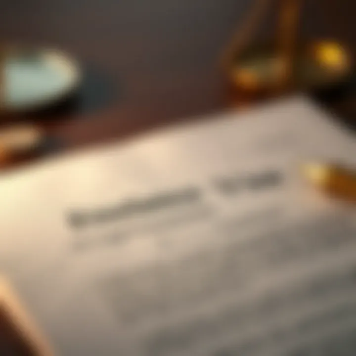 A close-up of a contract representing legal aspects