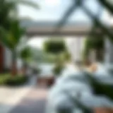 Lush garden view enhancing luxury living