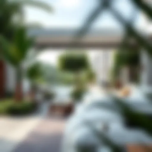 Lush garden view enhancing luxury living