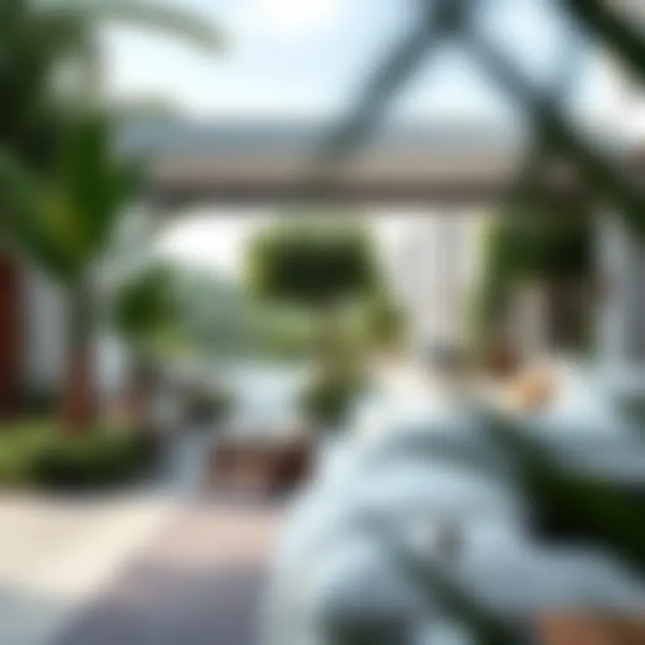 Lush garden view enhancing luxury living