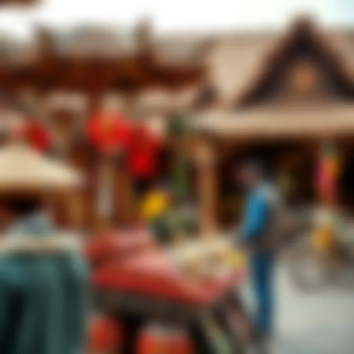 Diverse cultural displays at Global Village highlighting traditional arts and crafts