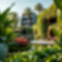 Lush garden in the heart of Dubai