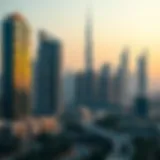 A modern skyline representing UAE's economic growth