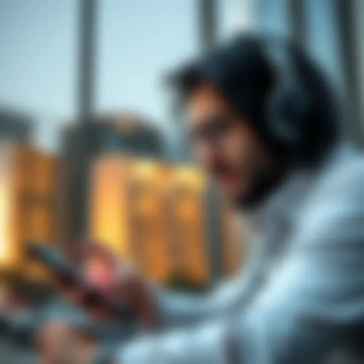 Empowering Investors: Navigating Market Trends in Dubai Investor analyzing market trends with digital tools