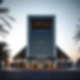 Exterior view of Jaddaf Metro Station showcasing its modern architectural design