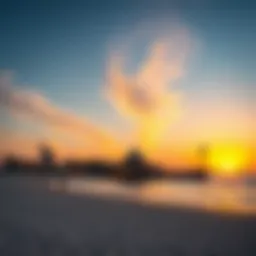 Stunning view of Jumeirah Open Beach at sunset