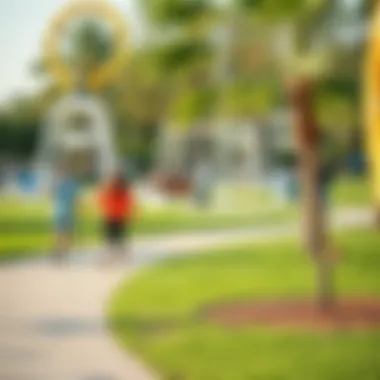 Visitors enjoying recreational activities at Khaleej Al Arabi Park