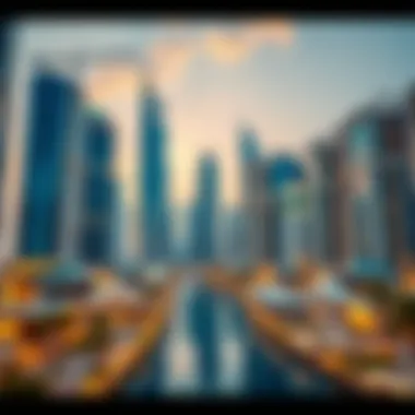Dubai's Architectural Marvels Stunning skyline of Dubai reflecting modern architecture