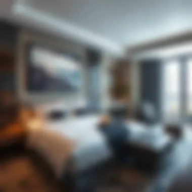 Stylish Guest Room at Leva Hotel Mazaya Centre Spacious guest room with modern decor