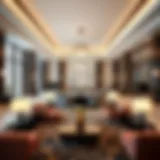 Elegant Lobby at Leva Hotel Mazaya Centre Luxurious lobby of Leva Hotel Mazaya Centre