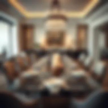 Elegant dining space in a high-end Dubai property