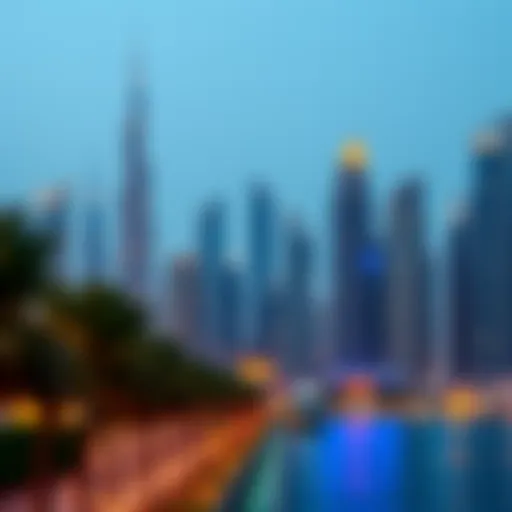 Stunning skyline view of Dubai featuring luxury high-rise buildings