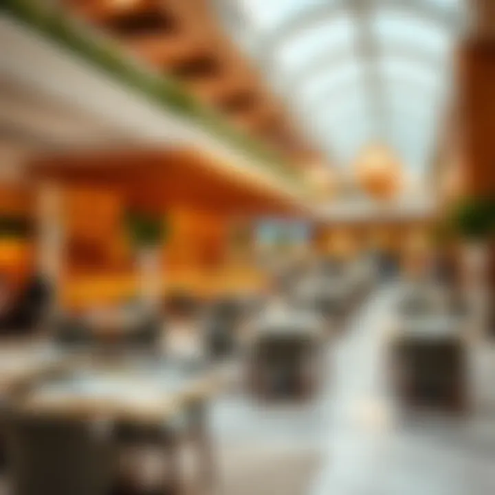 Culinary Delights at Madinat Zayed Mall An inviting dining area featuring diverse culinary offerings
