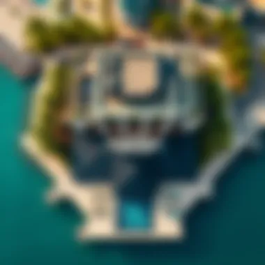 Aerial view highlighting the architectural beauty of Maison Privée