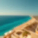 Stunning Panoramic View of Mamzar Beach Panoramic view of Mamzar Beach showcasing azure waters and golden sands