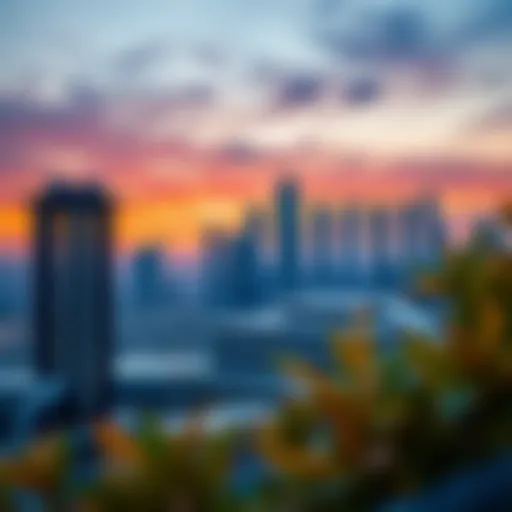 Stunning skyline view of Maryah Vista at sunset