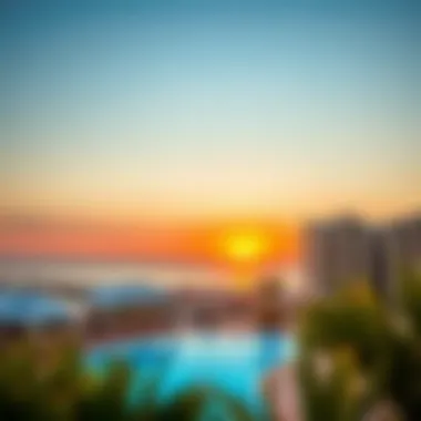 Captivating Sunset at Mer Beach Sunset view over Mer Beach highlighting the vibrant lifestyle