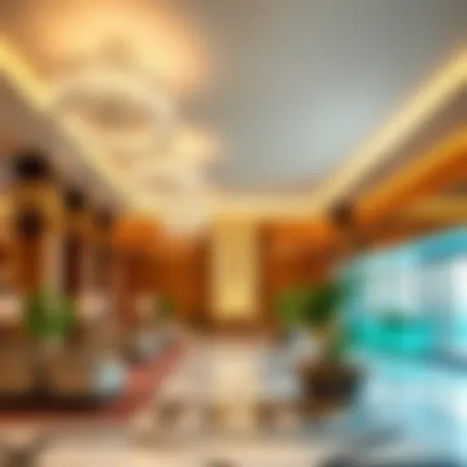 Luxurious lobby of Millennium Al Barsha Hotel