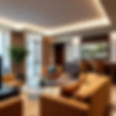 Contemporary apartment interior with stylish design