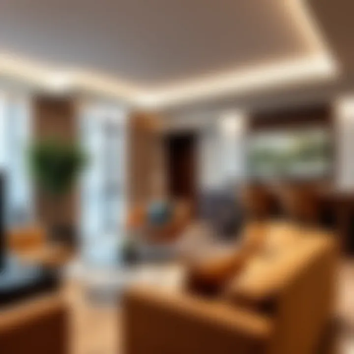 Contemporary apartment interior with stylish design