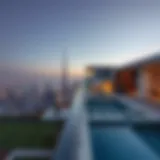 Luxury villa in Dubai overlooking the skyline