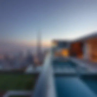 Luxury villa in Dubai overlooking the skyline