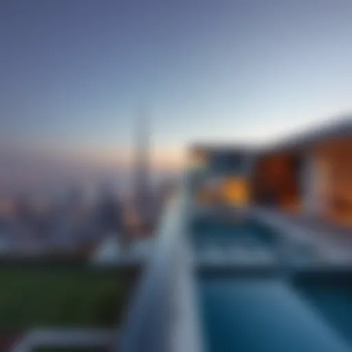 Luxury villa in Dubai overlooking the skyline