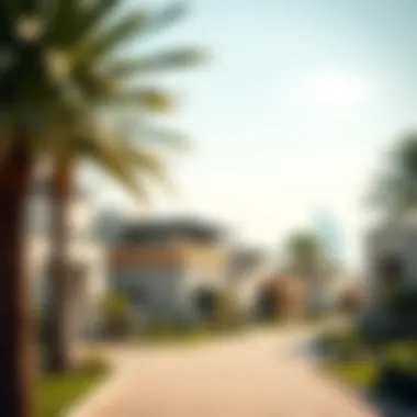 Tranquil neighborhood in Dubai showcasing modern homes