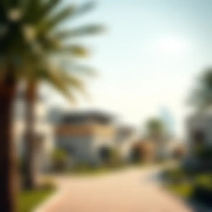 Tranquil neighborhood in Dubai showcasing modern homes