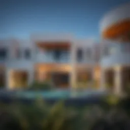 Contemporary architectural design of Nad Al Sheba Gardens Villas