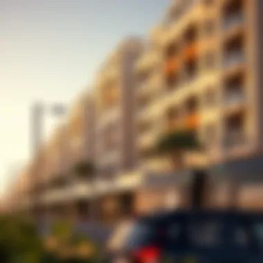 Contemporary Residences Alongside Metro Station Modern residential buildings in Nad Al Sheba near metro station