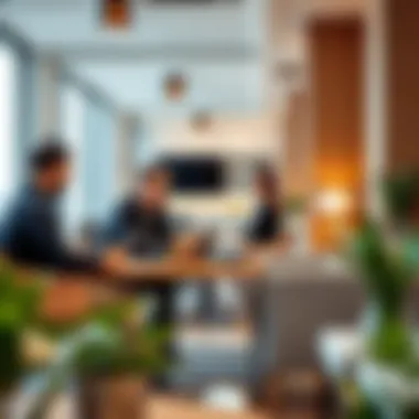 Freelancers collaborating in a modern workspace