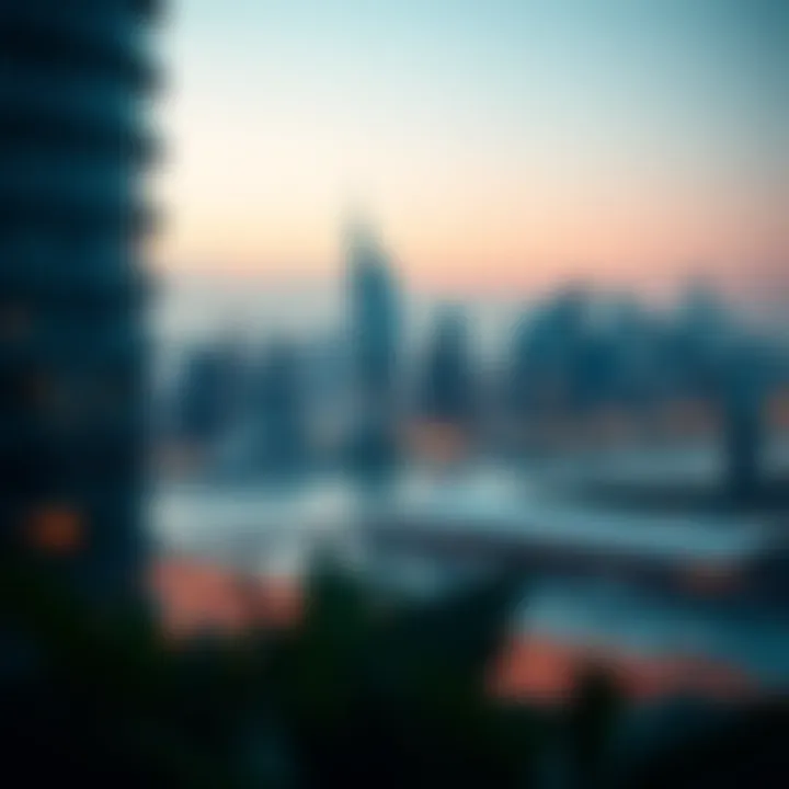 Scenic view of Dubai skyline with modern architecture