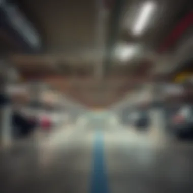 Interior View of DIFC Parking Facility Interior shot of a modern parking facility in DIFC