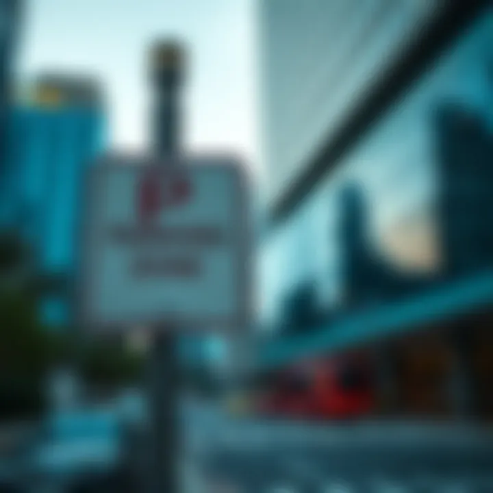 Parking Zone Signage in DIFC Signage indicating parking zones in DIFC