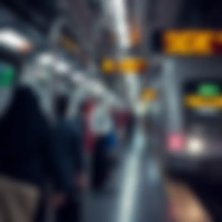 Visual representation of commuters using the metro in Dubai