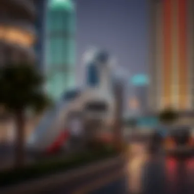 Overview of the Jumeirah Village Circle area highlighting metro connectivity