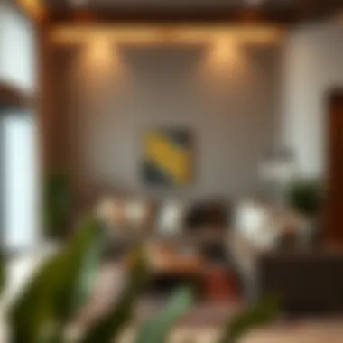 A cozy living room interior depicting typical room rental amenities