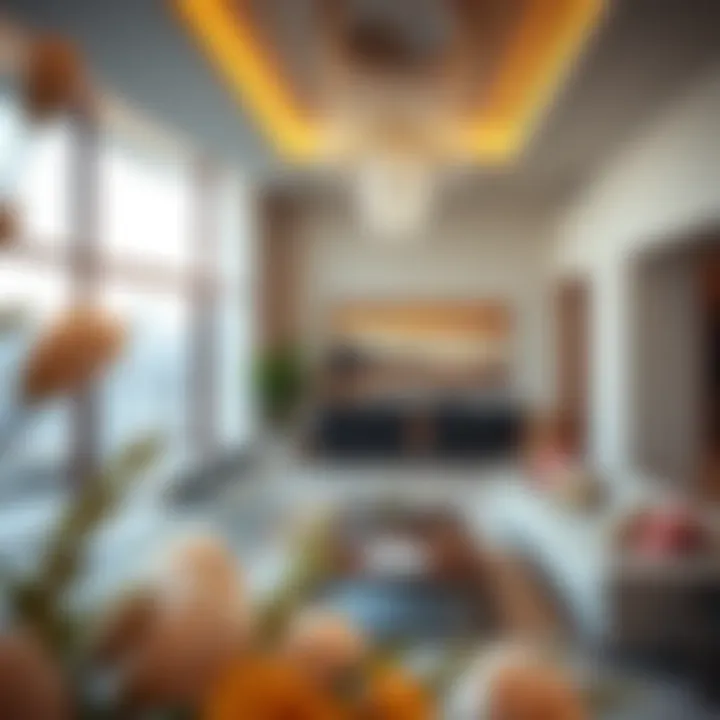 Luxury apartment interior highlighting modern design