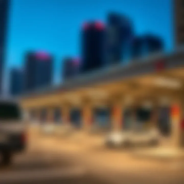 Infographic showing regulations and trends in Dubai's parking sector