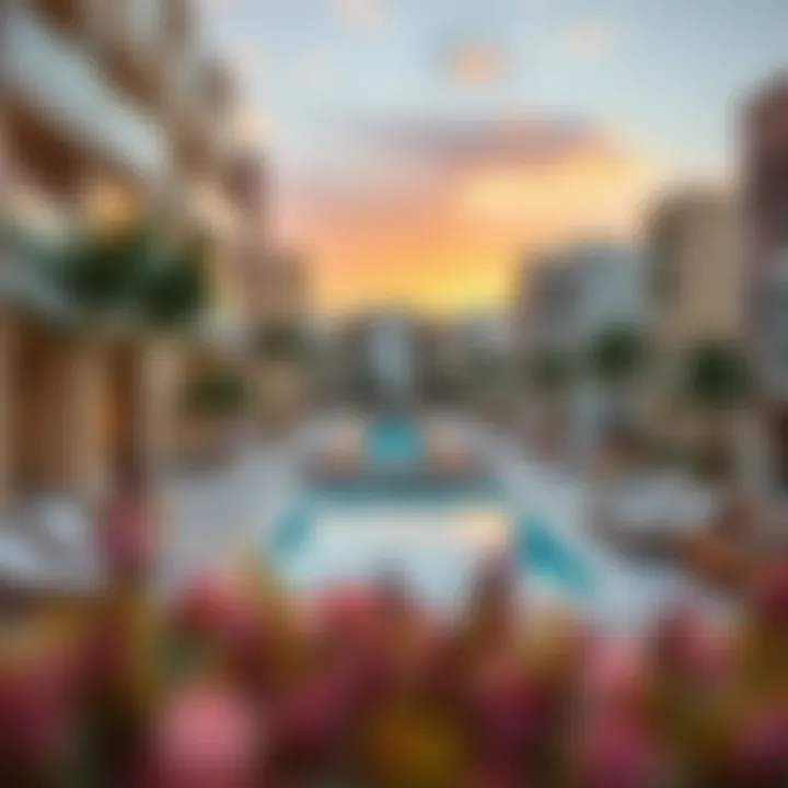 Residential Developments in Nuaimia A scenic shot of residential developments in Nuaimia highlighting modern living spaces