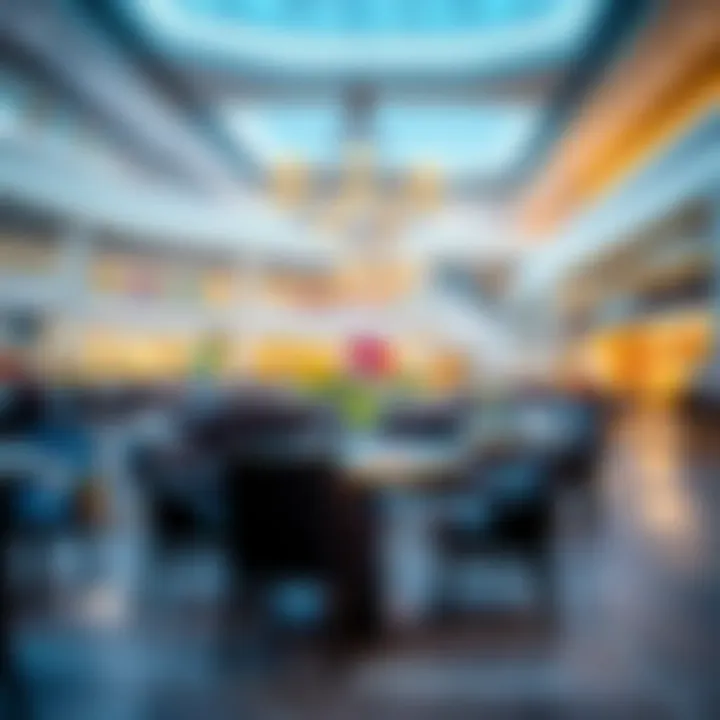 Elegant dining area within Oasis Mall featuring various cuisines