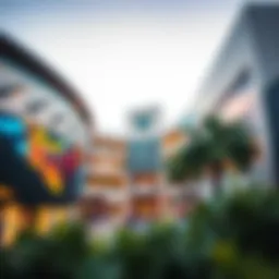 Stunning view of Oasis Mall's exterior architecture highlighting modern design