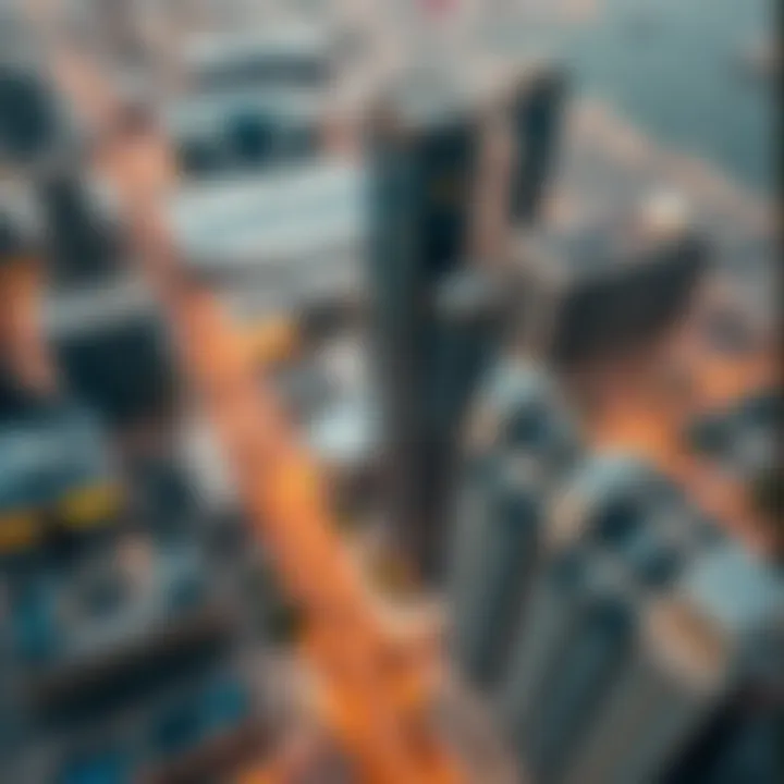 Aerial view of One Central's prime location in Dubai